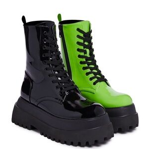 Dolls Kill Mismatched Platform Boots